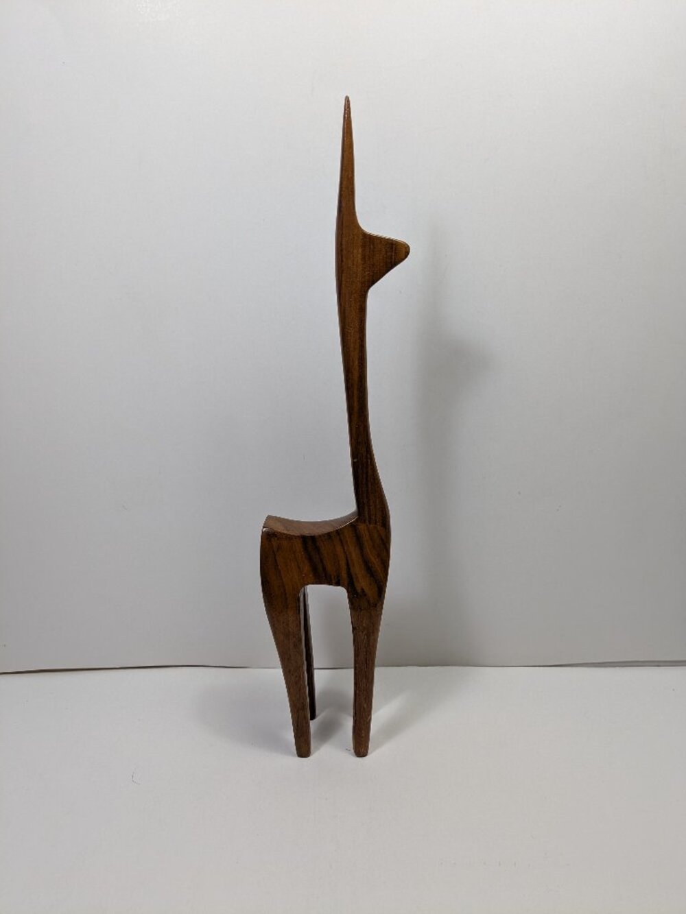 Carved Tall Wooden Animal Statue Home Decor Mid-Century Modern MCM Minimalist
